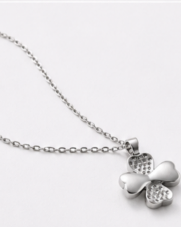 Hilver Sterling Silver Mother of Pearl and CZ Pave Flower Necklace, view 3