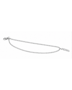 Hilver Sterling Silver Diamond Cut Ball Chain Bracelet, view 2