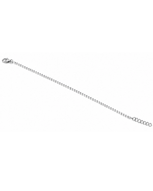 Hilver Sterling Silver Diamond Cut Ball Chain Bracelet, view 3