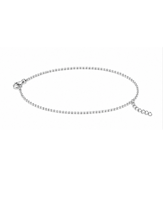 Hilver Sterling Silver Diamond Cut Ball Chain Bracelet