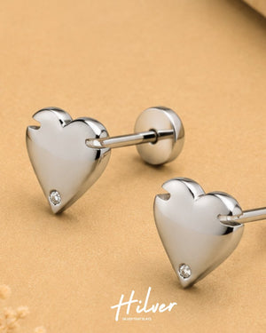 Silver Arrowhead Stud Earrings, view 3