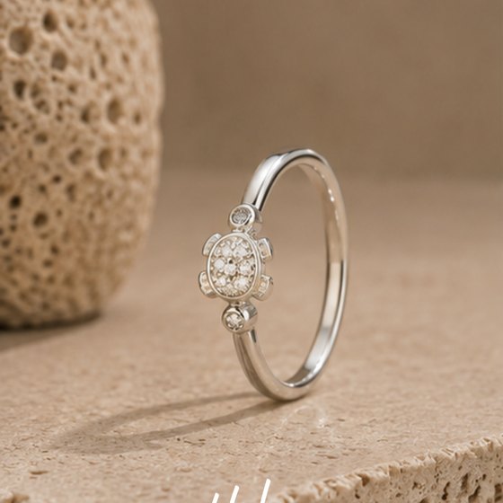 Silver Micro Pave CZ Fish Motif Ring