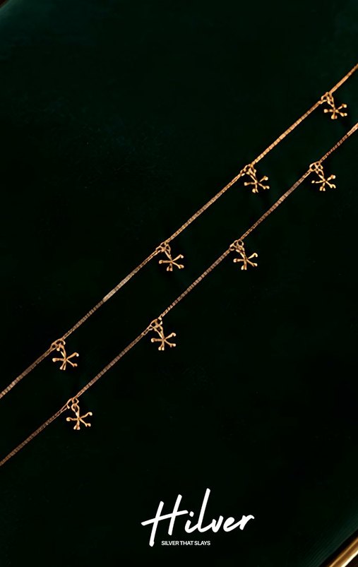 Fine Silver Chain Anklets